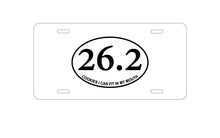 DistinctInk Custom Aluminum Decorative Vanity Front License Plate - 26.2 - Cookies I Can Fit In My Mouth