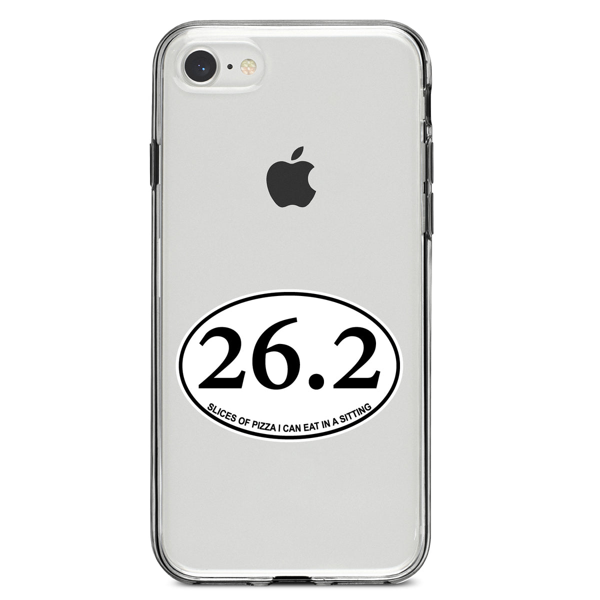 26.2, Slices of Pizza In a Sitting Clear Shockproof iPhone Case, view 5