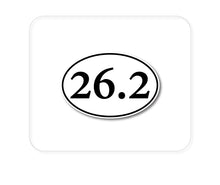 DistinctInk Custom Foam Rubber Mouse Pad - 1/4" Thick - 26.2 - Marathon Sticker - Running