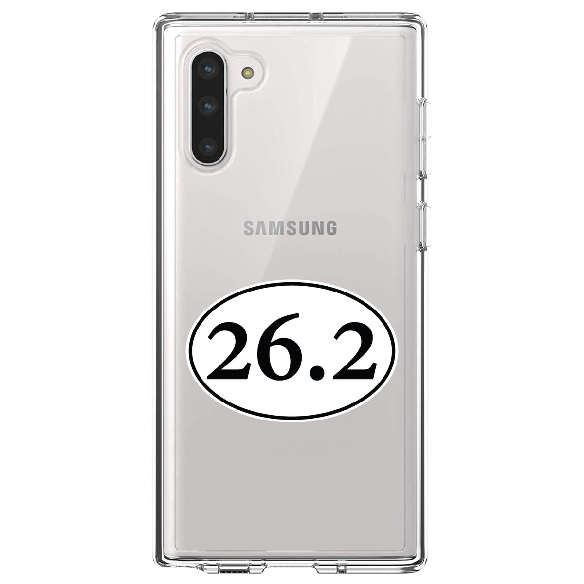 26.2, Marathon Sticker, Running Clear Shockproof iPhone Case, view 9