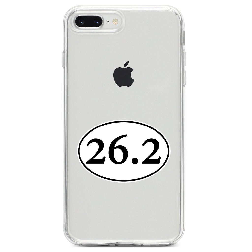 26.2, Marathon Sticker, Running Clear Shockproof iPhone Case, view 6