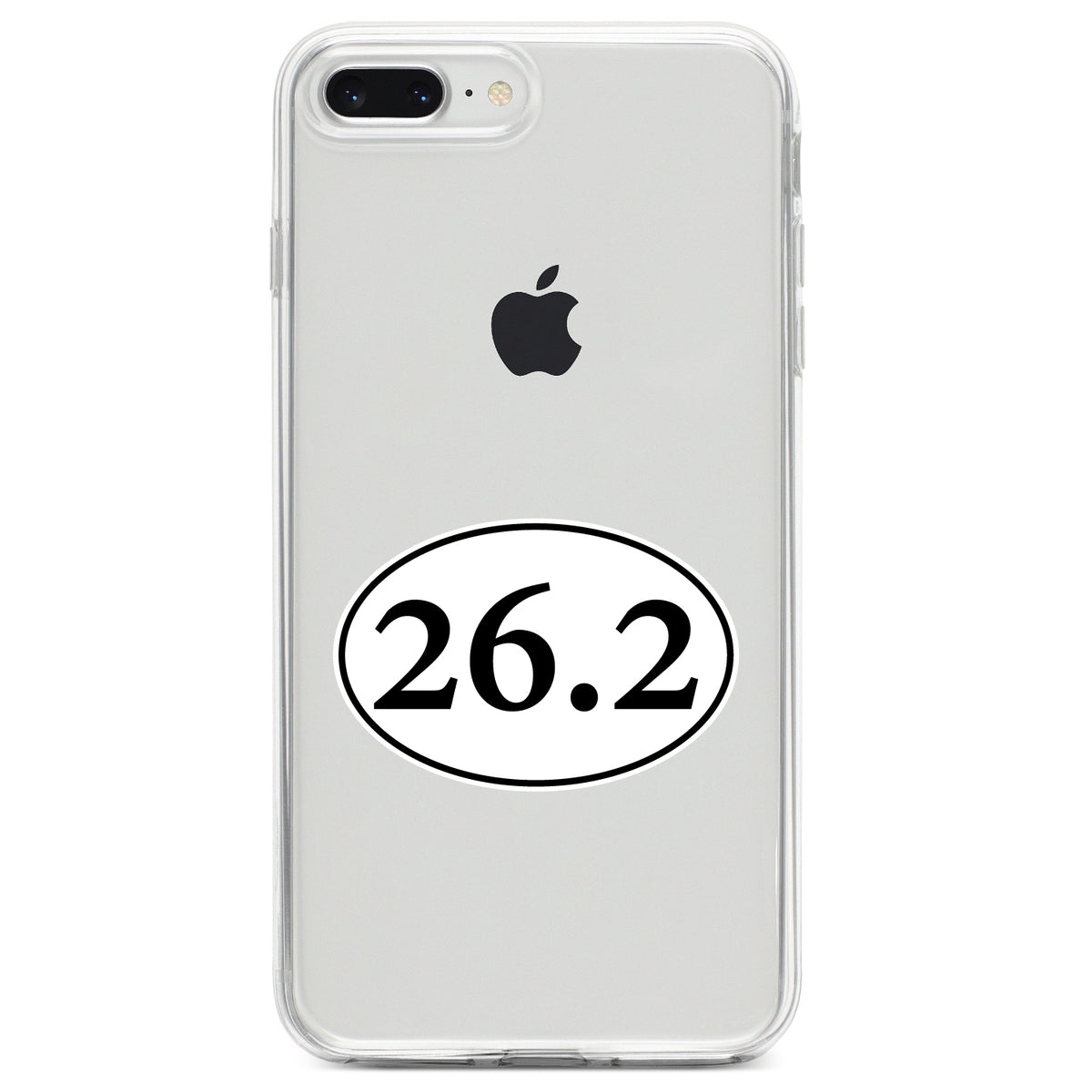 26.2, Marathon Sticker, Running Clear Shockproof iPhone Case, view 6