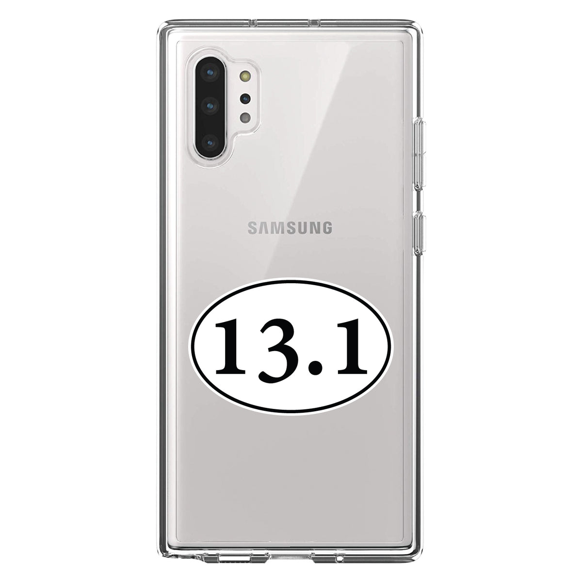 13.1, Half Marathon Sticker, Running Clear Shockproof iPhone Case, view 10