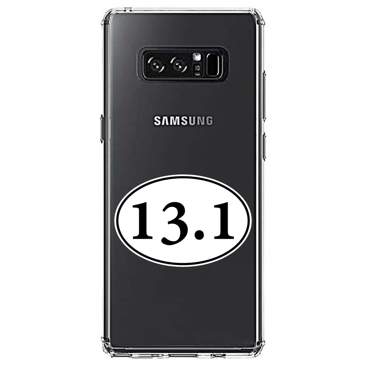 13.1, Half Marathon Sticker, Running Clear Shockproof iPhone Case, view 12