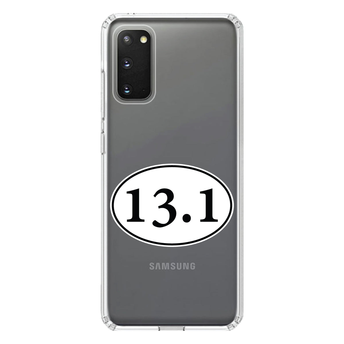 13.1, Half Marathon Sticker, Running Clear Shockproof iPhone Case, view 13