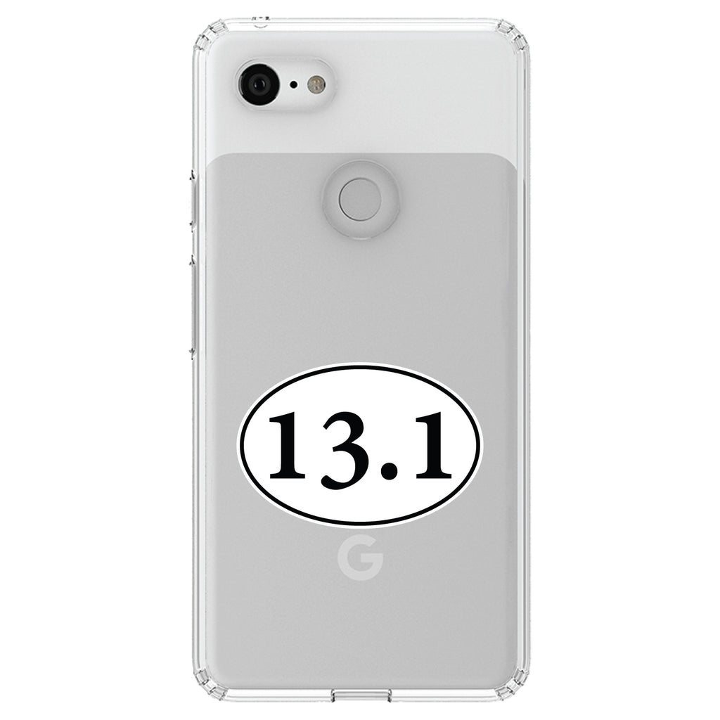 13.1, Half Marathon Sticker, Running Clear Shockproof iPhone Case, view 21
