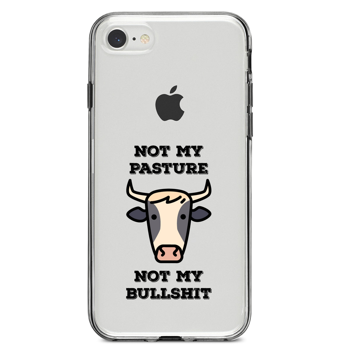 Not My Pasture, Not My BS Clear Shockproof iPhone Case, view 5