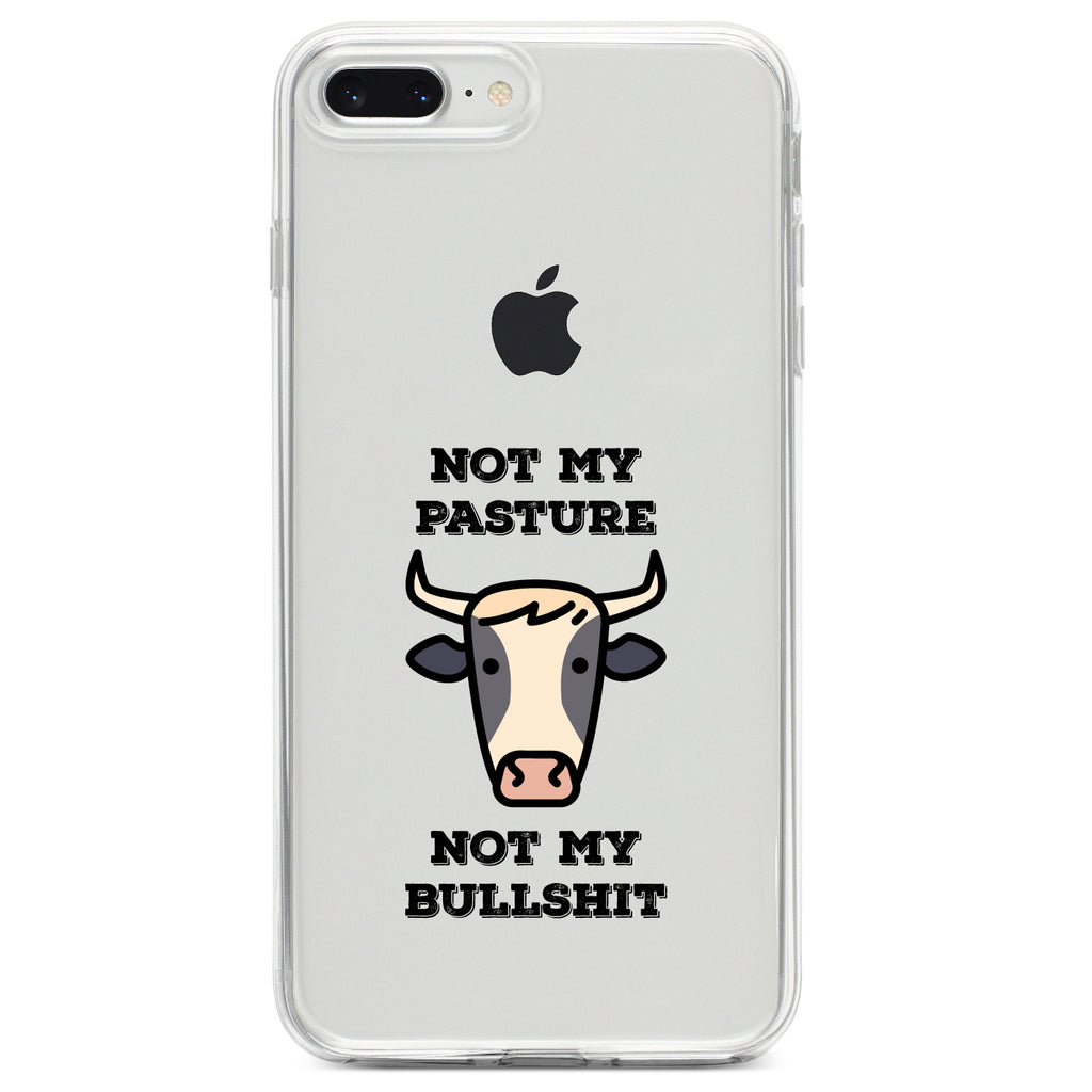 Not My Pasture, Not My BS Clear Shockproof iPhone Case, view 6