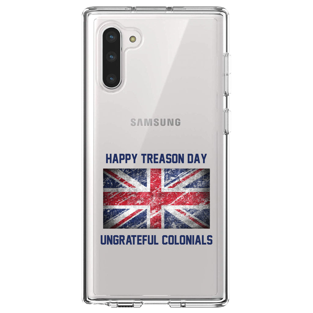 Happy Treason Day Ungrateful Colonials Clear Shockproof iPhone Case, view 9