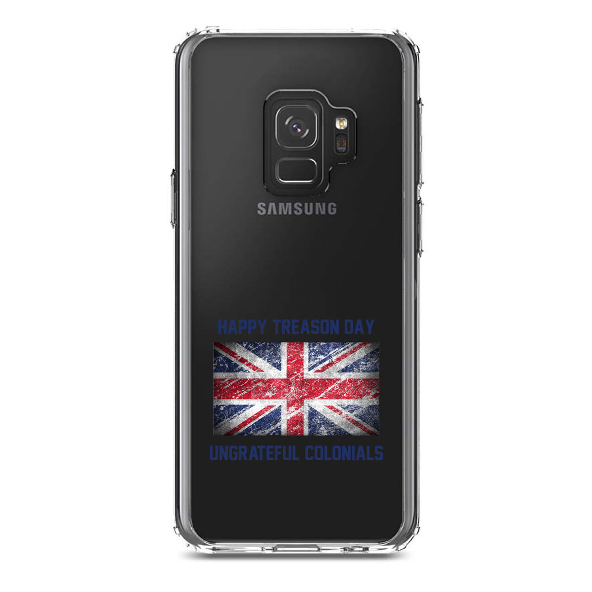 Happy Treason Day Ungrateful Colonials Clear Shockproof iPhone Case, view 19