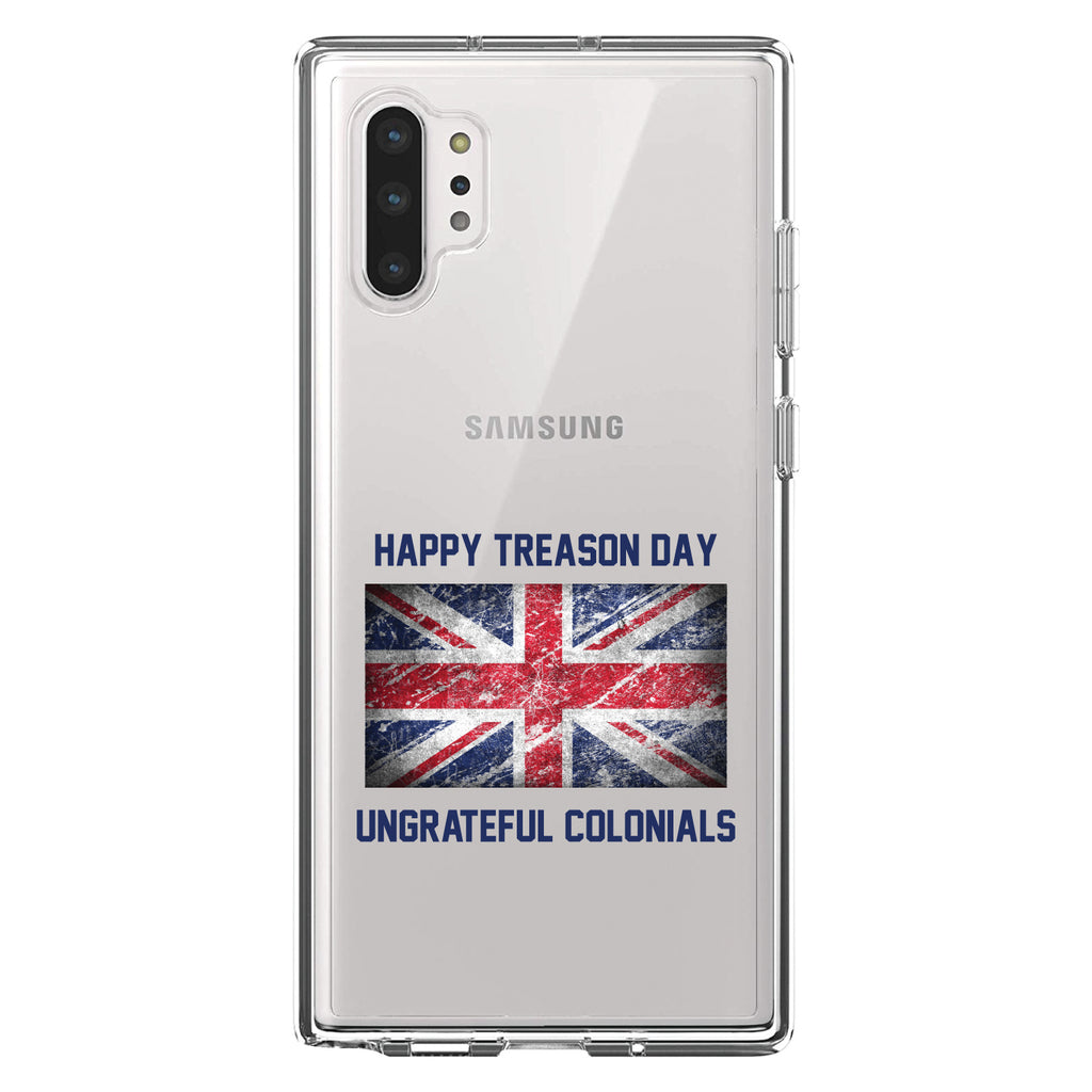 Happy Treason Day Ungrateful Colonials Clear Shockproof iPhone Case, view 10