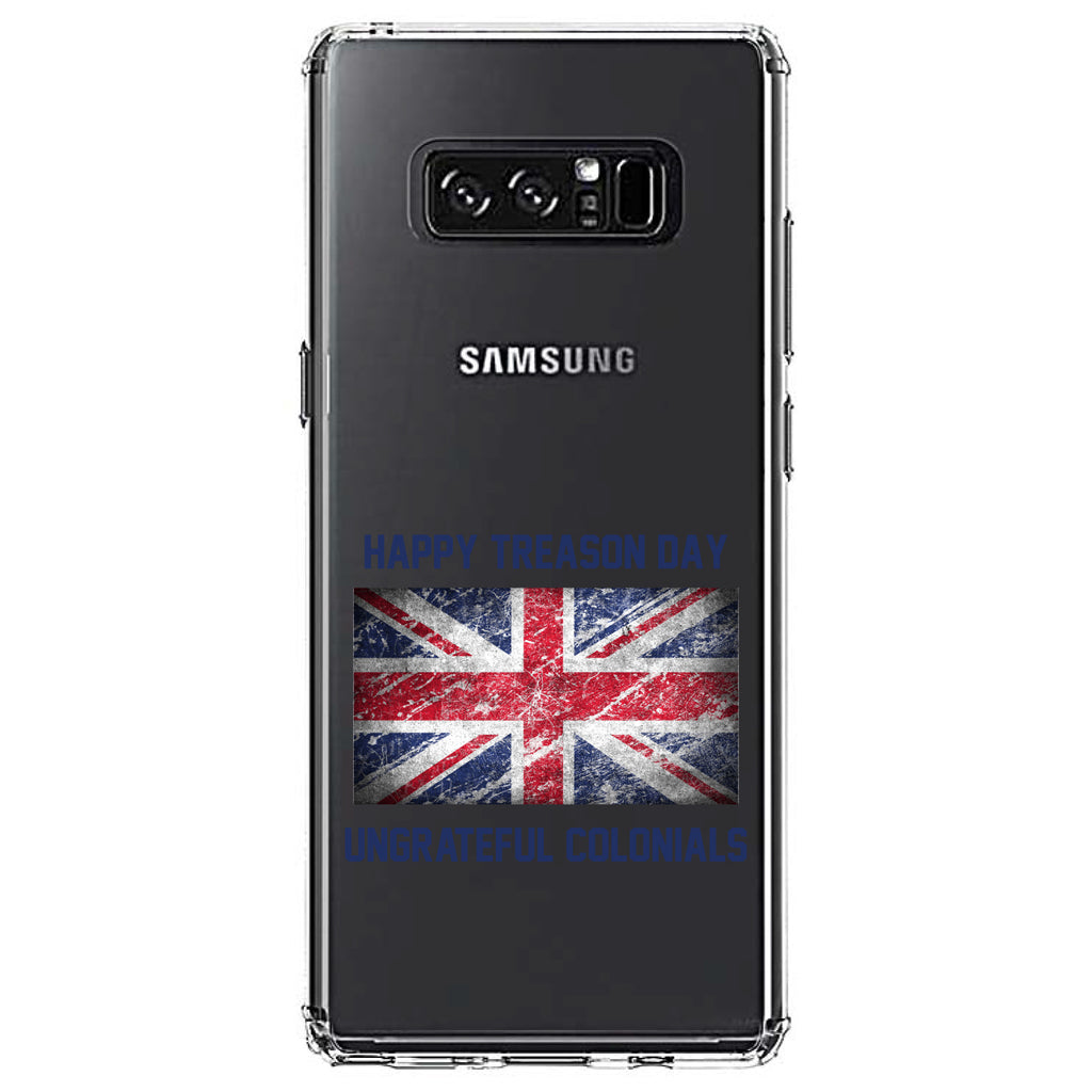 Happy Treason Day Ungrateful Colonials Clear Shockproof iPhone Case, view 12
