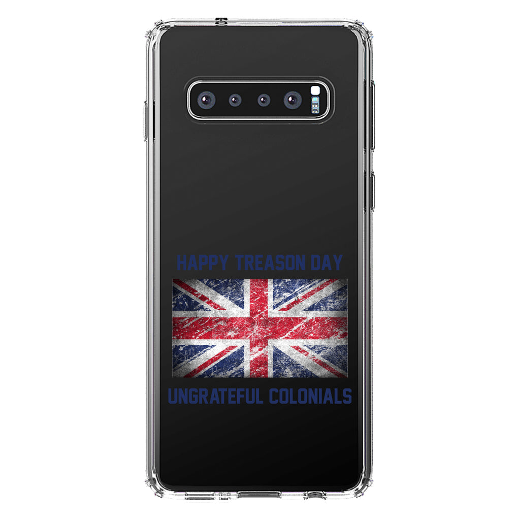 Happy Treason Day Ungrateful Colonials Clear Shockproof iPhone Case, view 16