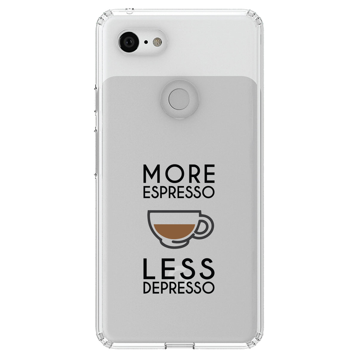 More Espresso Less Depresso Clear Shockproof iPhone Case, view 22