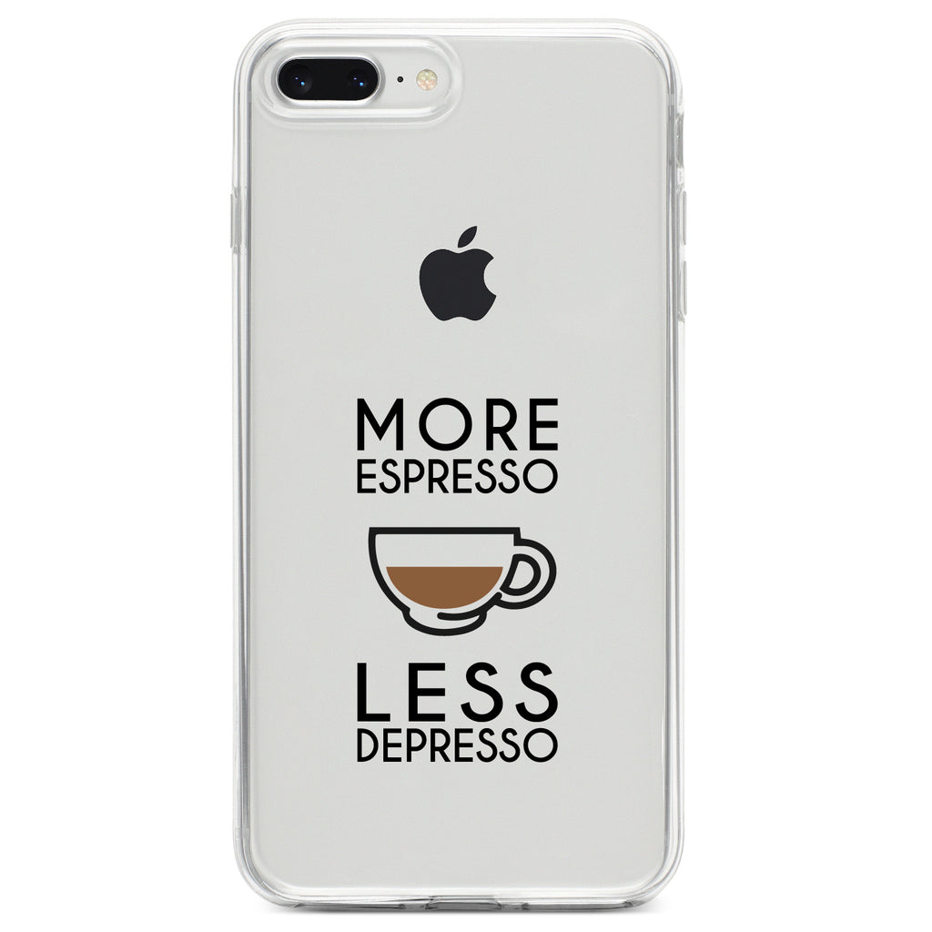More Espresso Less Depresso Clear Shockproof iPhone Case, view 6