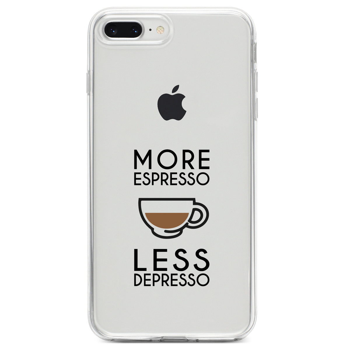 More Espresso Less Depresso Clear Shockproof iPhone Case, view 6