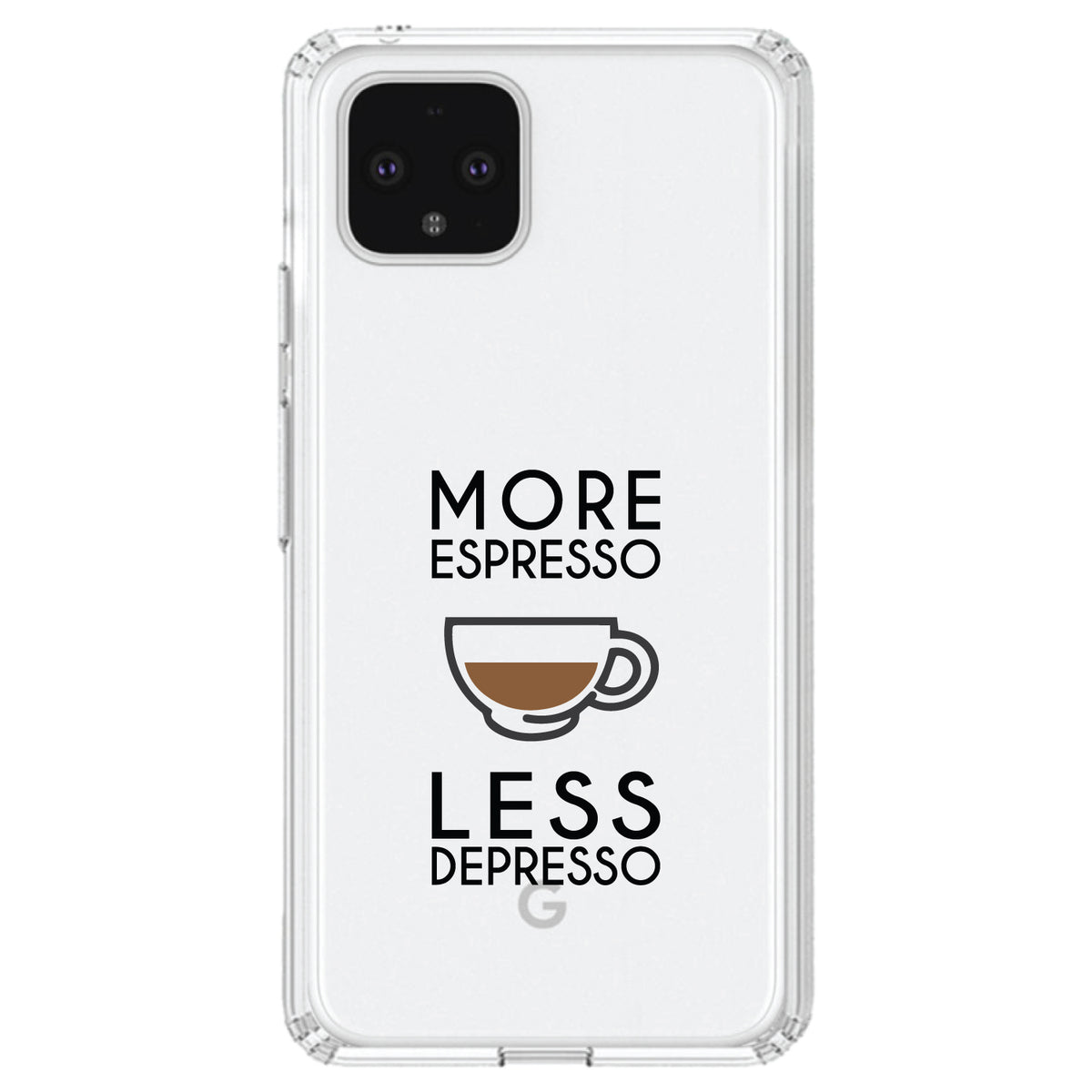 More Espresso Less Depresso Clear Shockproof iPhone Case, view 24