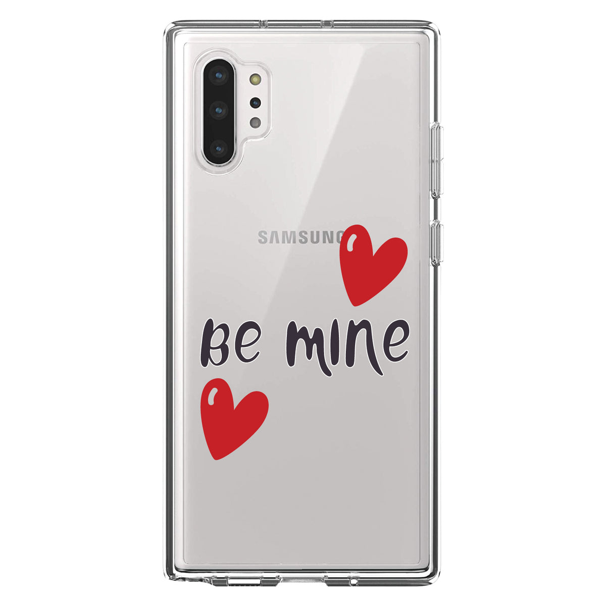Be Mine, Red Hearts Clear Shockproof iPhone Case, view 10