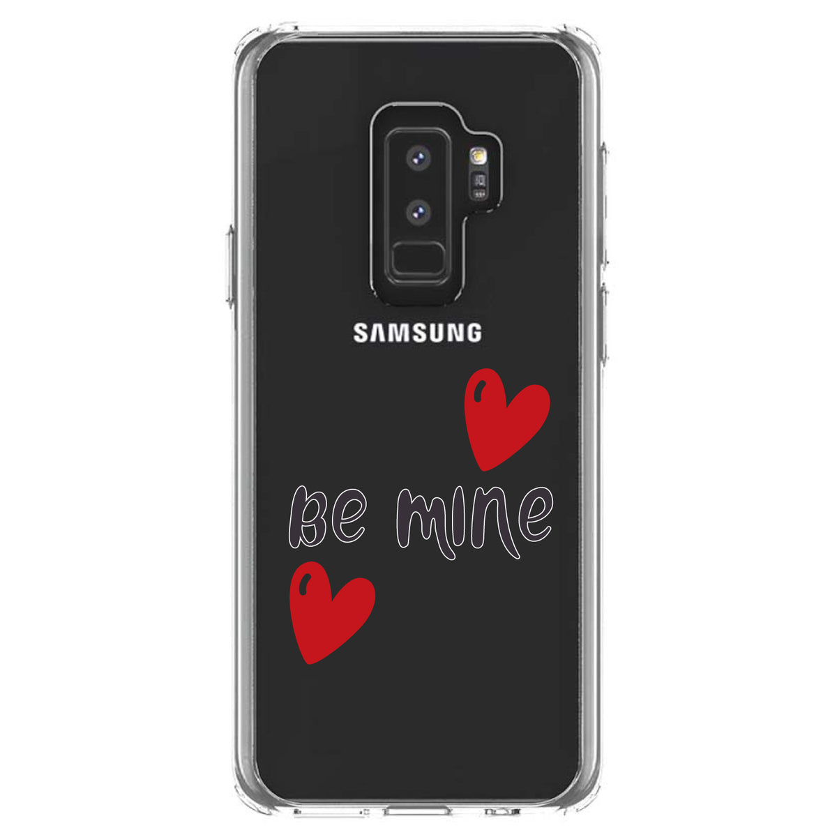 Be Mine, Red Hearts Clear Shockproof iPhone Case, view 20