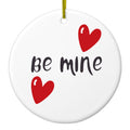 Red Hearts Ceramic Ornament