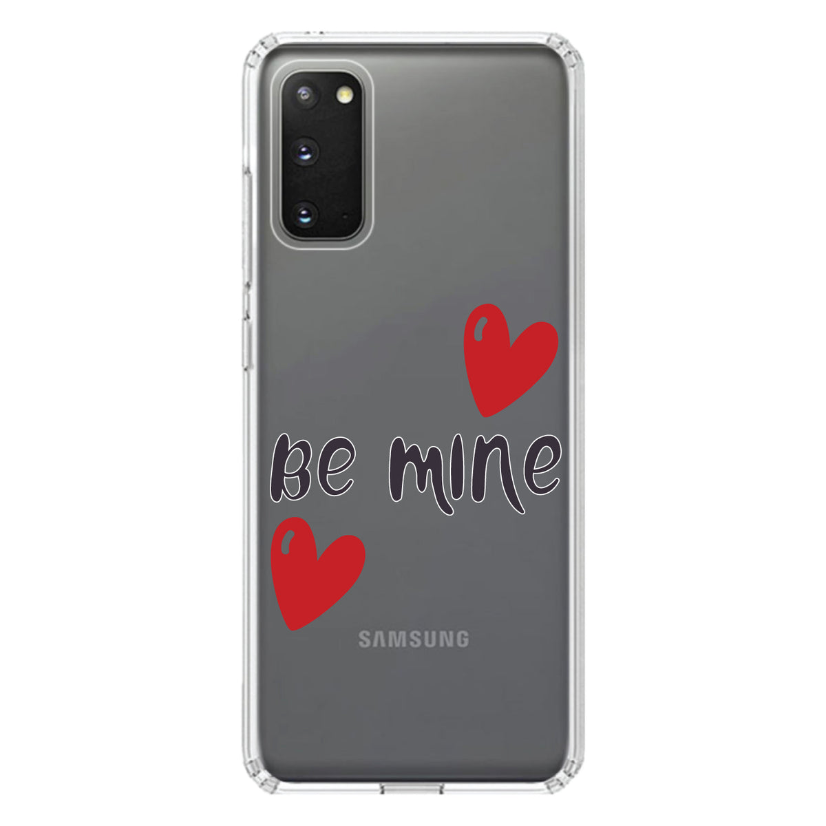 Be Mine, Red Hearts Clear Shockproof iPhone Case, view 14