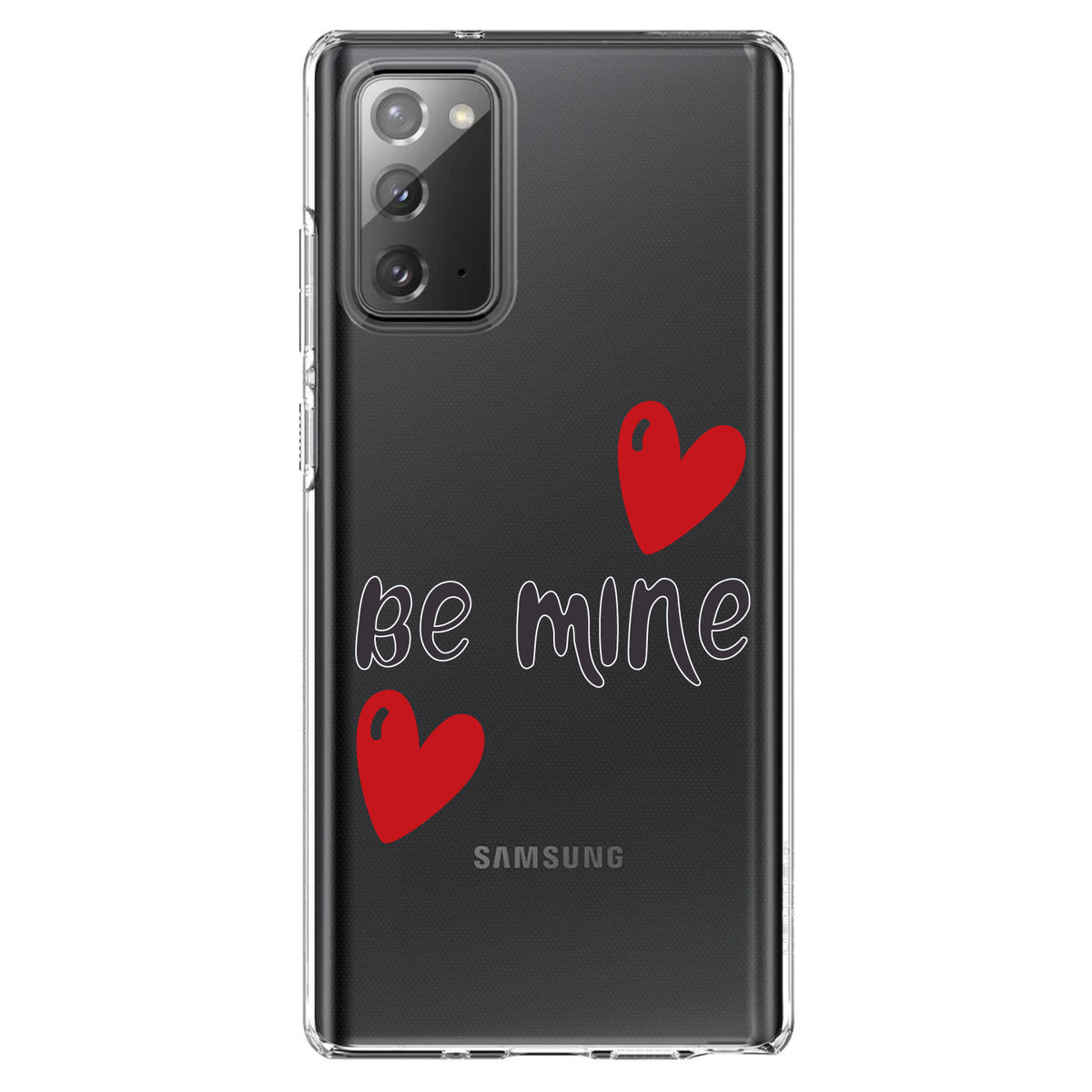 Be Mine, Red Hearts Clear Shockproof iPhone Case, view 7
