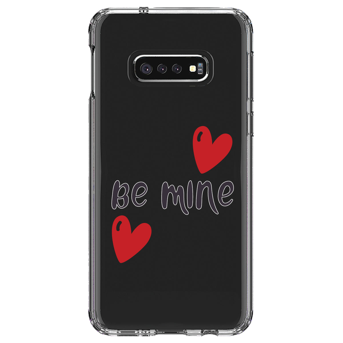 Be Mine, Red Hearts Clear Shockproof iPhone Case, view 18
