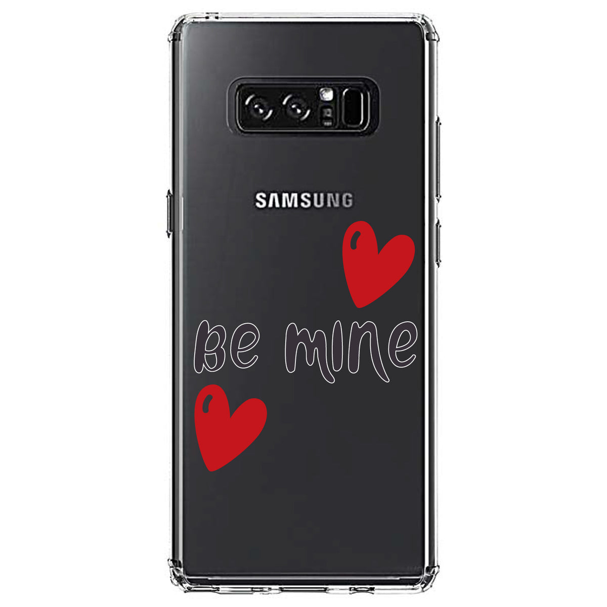 Be Mine, Red Hearts Clear Shockproof iPhone Case, view 12