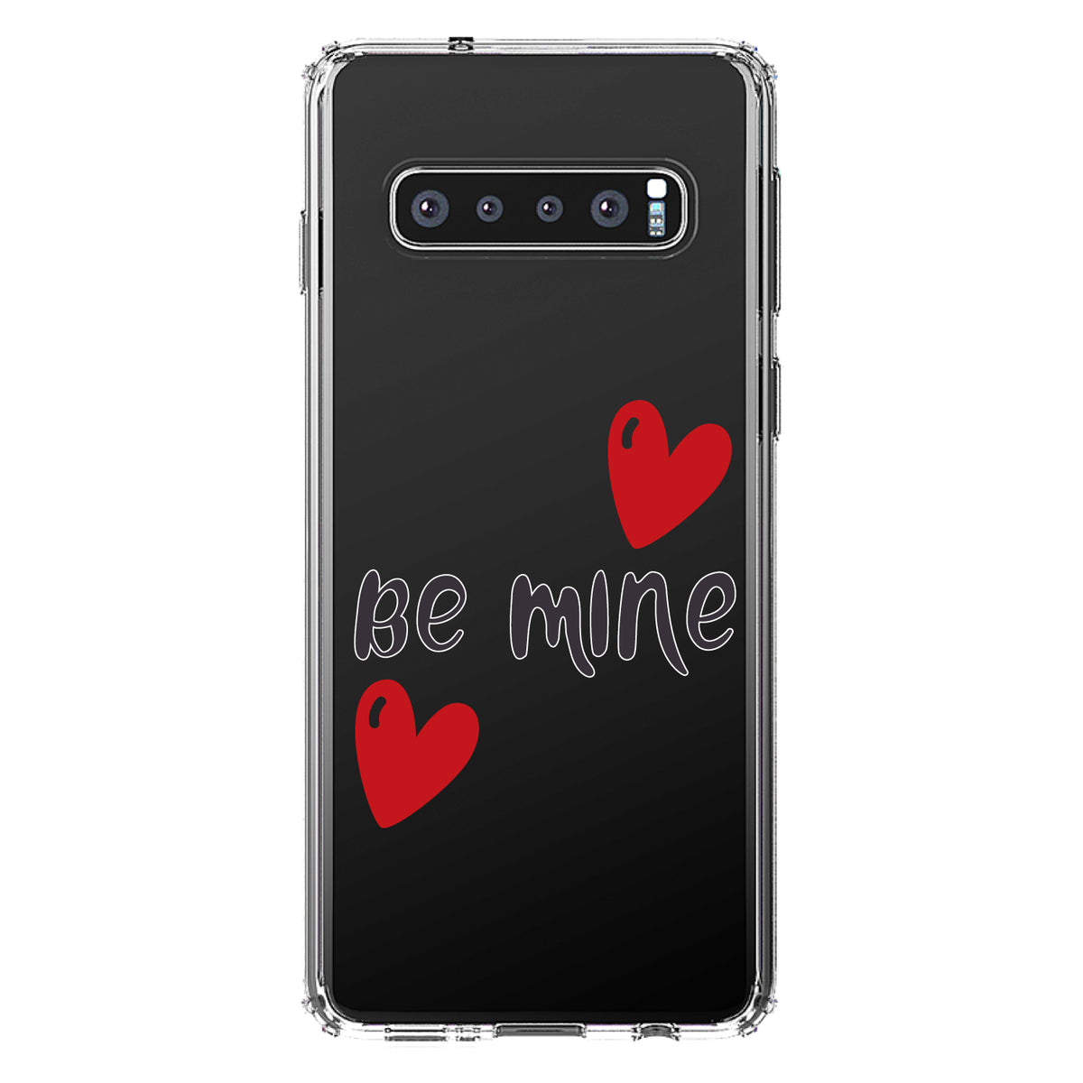 Be Mine, Red Hearts Clear Shockproof iPhone Case, view 16