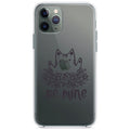 Valentine Cat, Be Mine Flowers Clear Shockproof iPhone Case