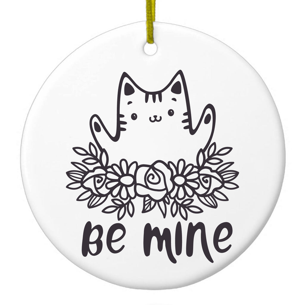 Be Mine Flowers Ceramic Ornament