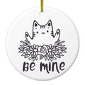 Be Mine Flowers Ceramic Ornament