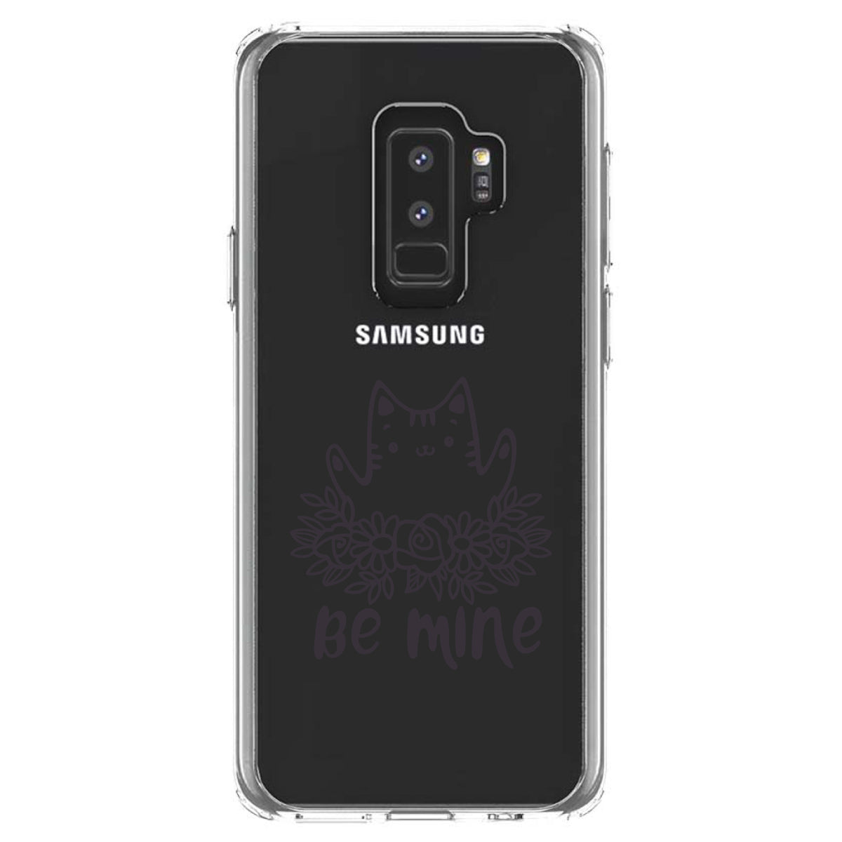 Valentine Cat, Be Mine Flowers Clear Shockproof iPhone Case, view 20