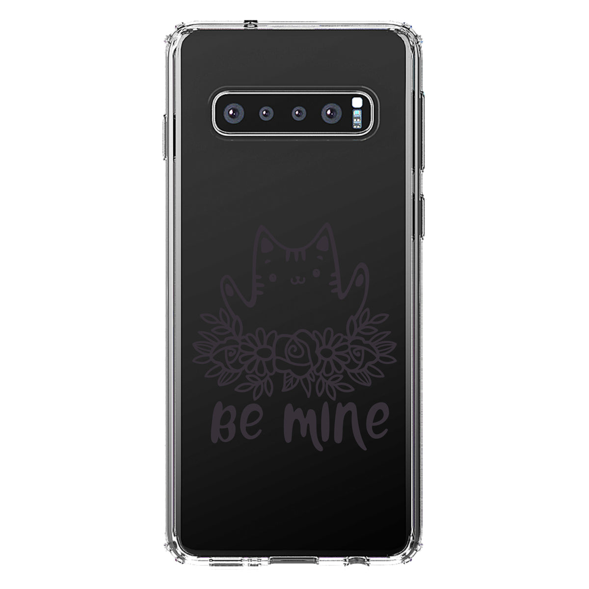 Valentine Cat, Be Mine Flowers Clear Shockproof iPhone Case, view 16