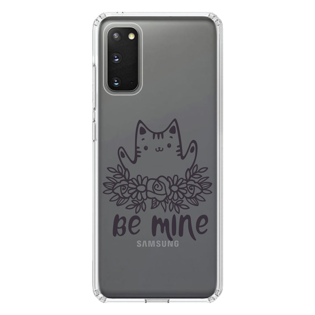 Valentine Cat, Be Mine Flowers Clear Shockproof iPhone Case, view 15