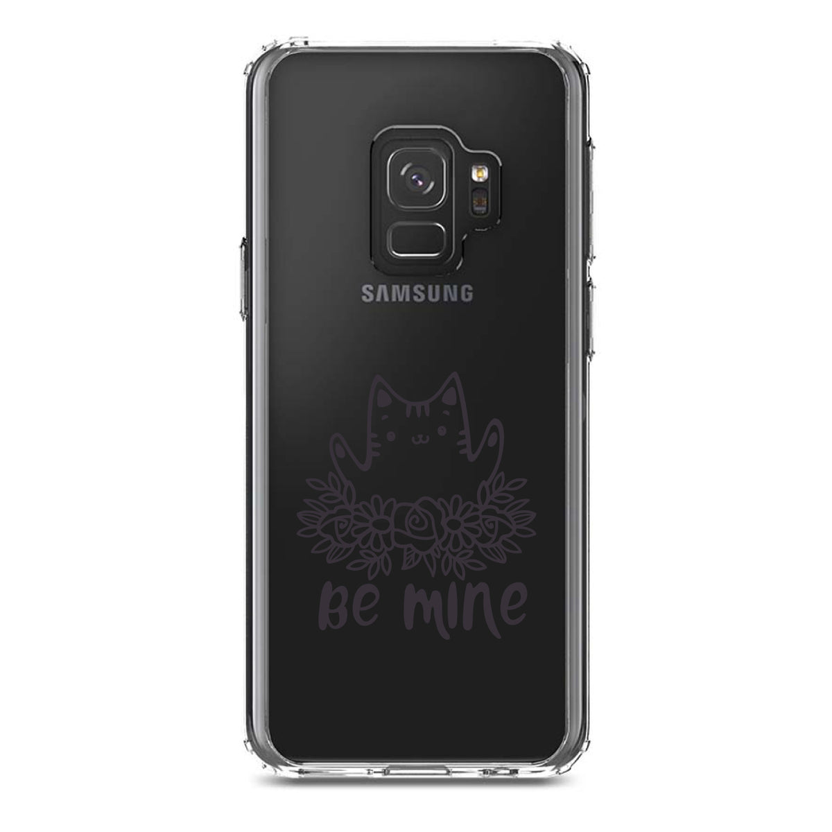 Valentine Cat, Be Mine Flowers Clear Shockproof iPhone Case, view 19