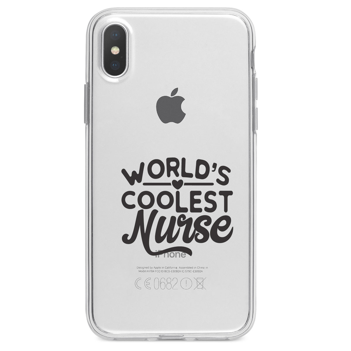 World's Coolest Nurse, Black Clear Shockproof iPhone Case, view 2