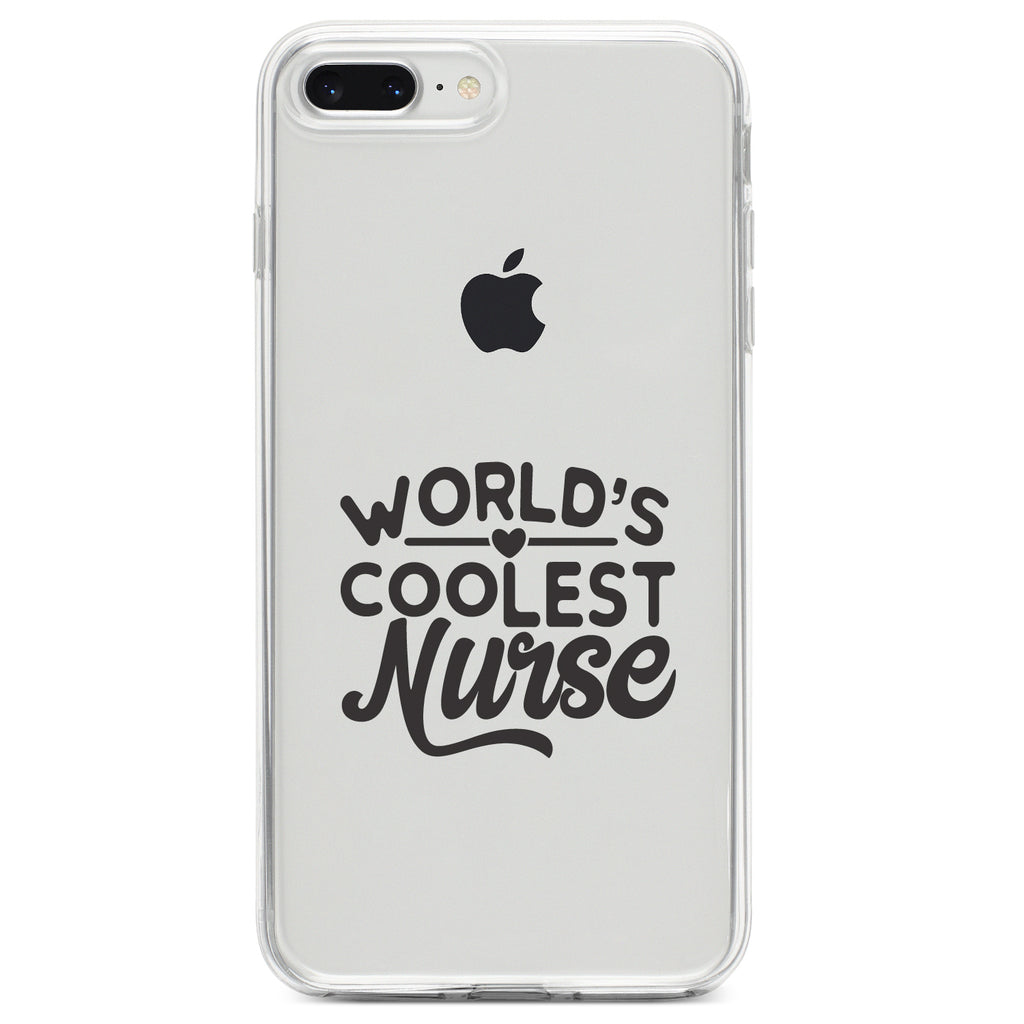 World's Coolest Nurse, Black Clear Shockproof iPhone Case, view 6