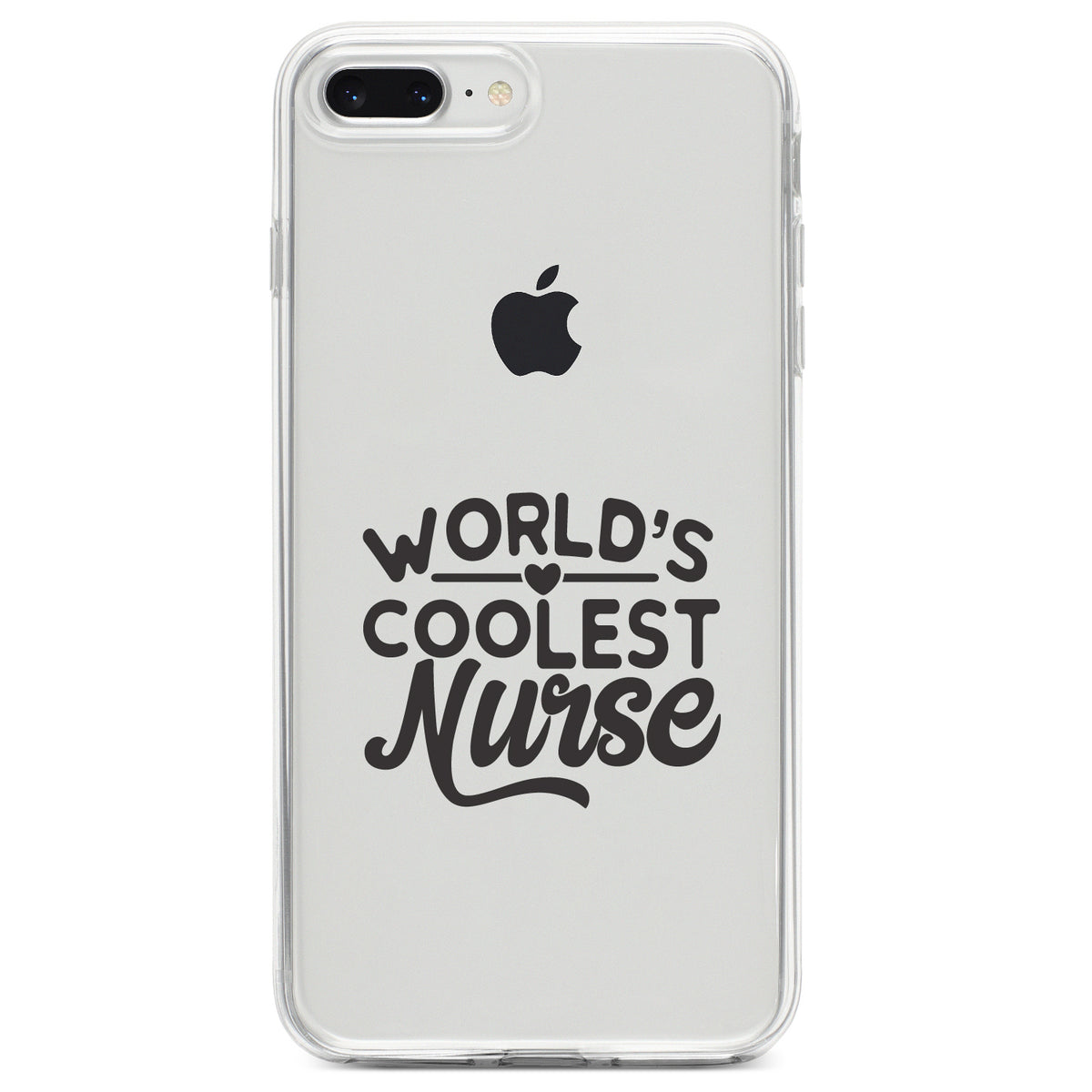 World's Coolest Nurse, Black Clear Shockproof iPhone Case, view 6