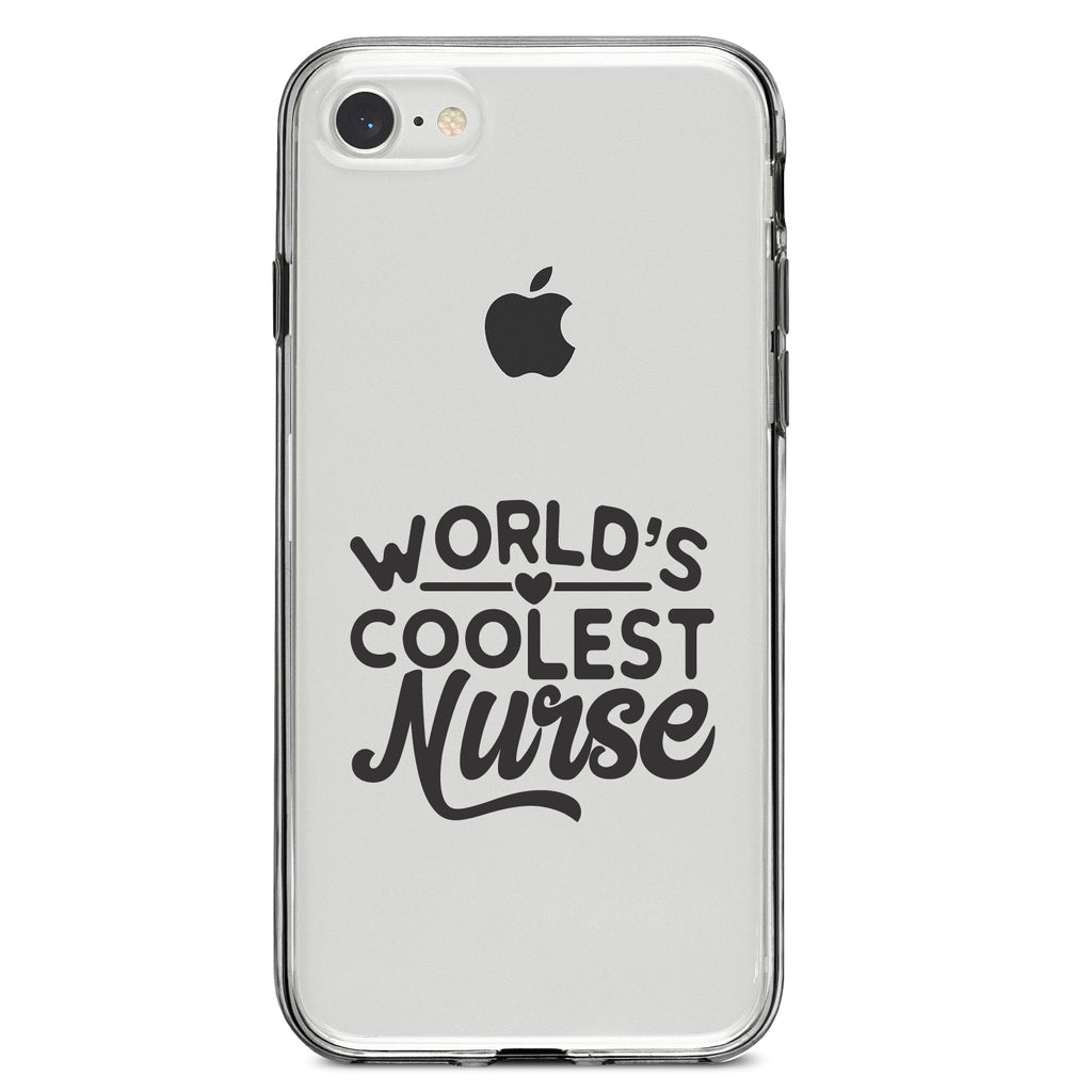 World's Coolest Nurse, Black Clear Shockproof iPhone Case, view 5