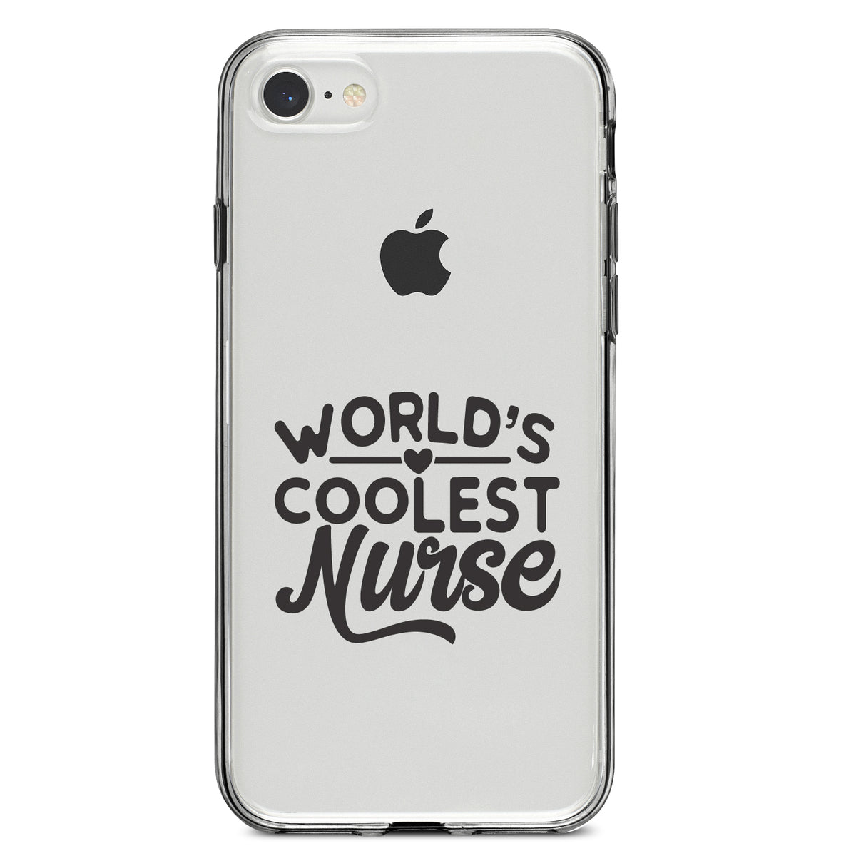 World's Coolest Nurse, Black Clear Shockproof iPhone Case, view 5
