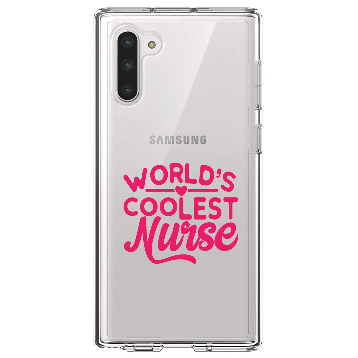 World's Coolest Nurse, Hot Pink Clear Shockproof iPhone Case, view 9