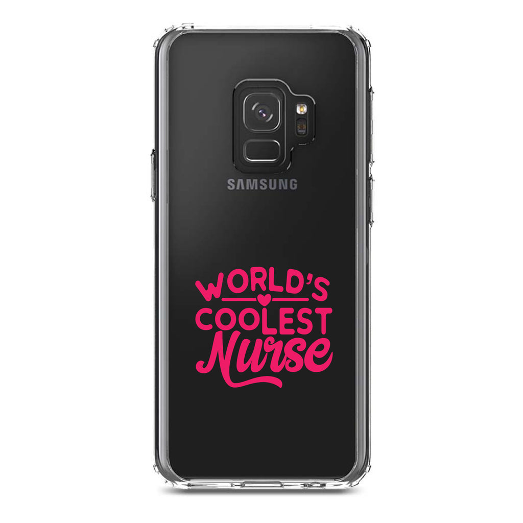 World's Coolest Nurse, Hot Pink Clear Shockproof iPhone Case, view 19