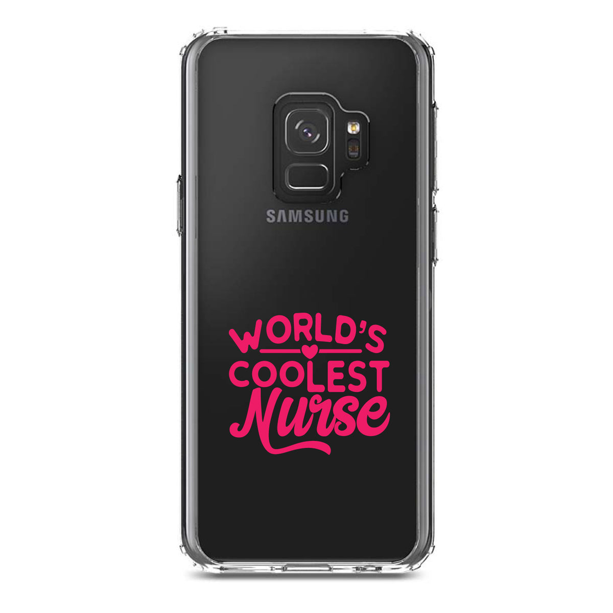 World's Coolest Nurse, Hot Pink Clear Shockproof iPhone Case, view 19