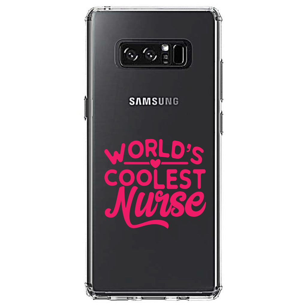 World's Coolest Nurse, Hot Pink Clear Shockproof iPhone Case, view 12