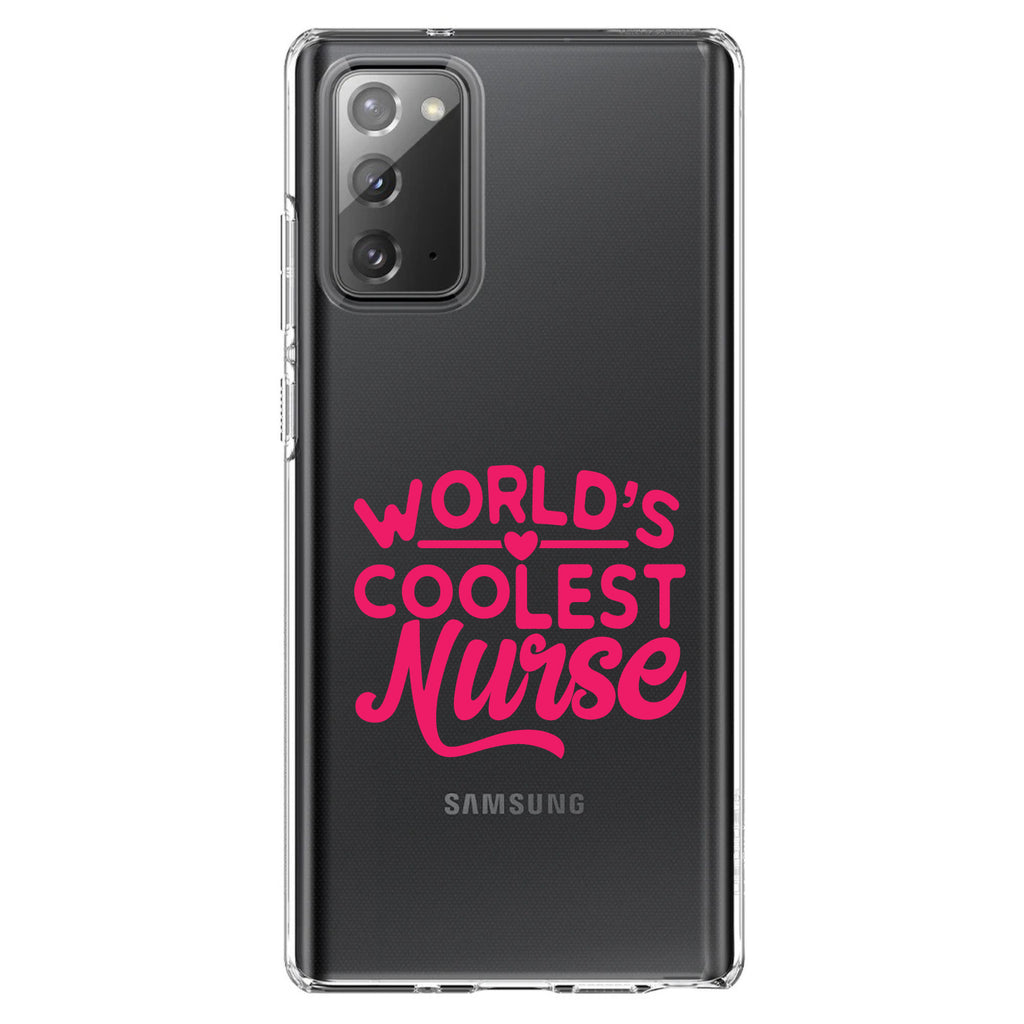 World's Coolest Nurse, Hot Pink Clear Shockproof iPhone Case, view 7