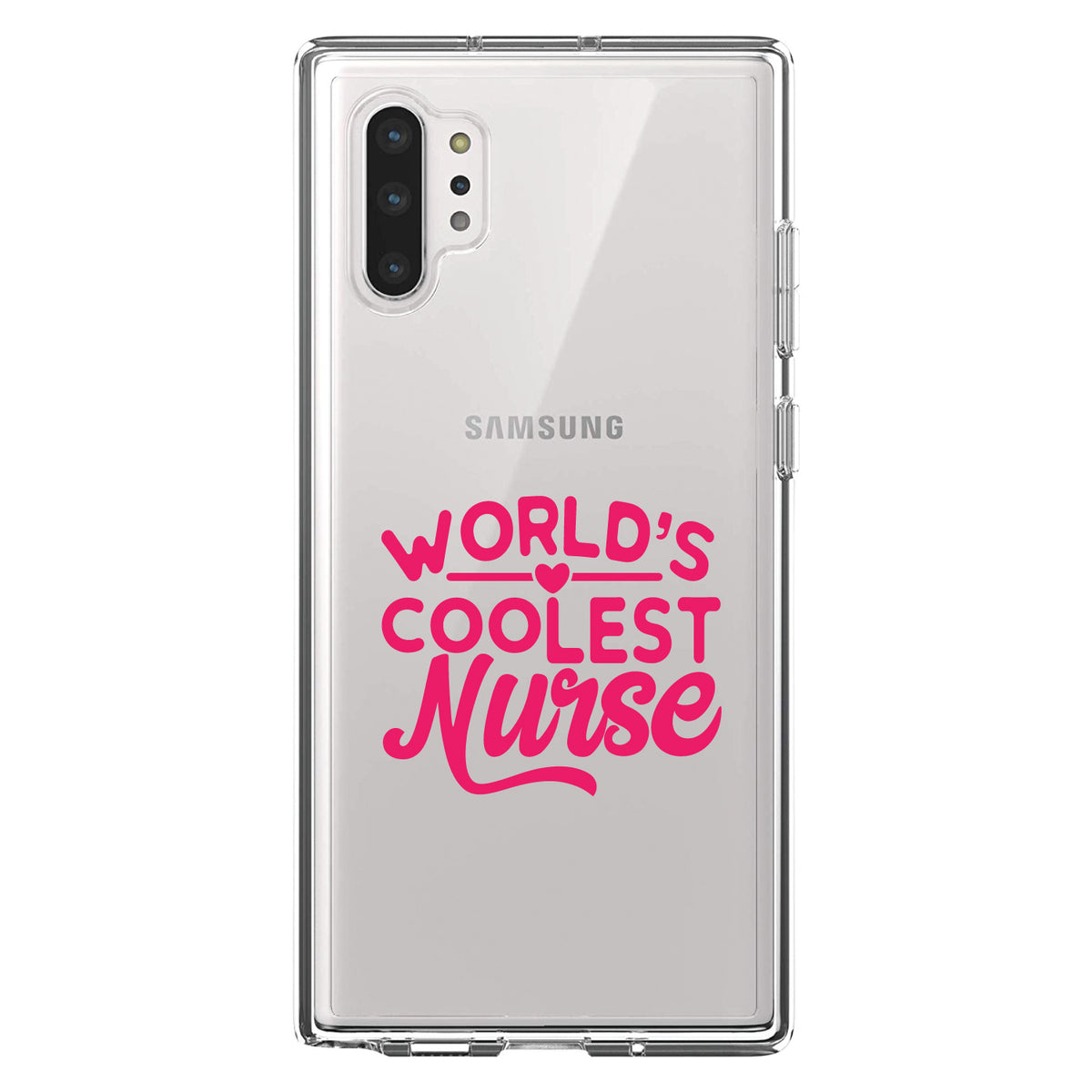 World's Coolest Nurse, Hot Pink Clear Shockproof iPhone Case, view 10