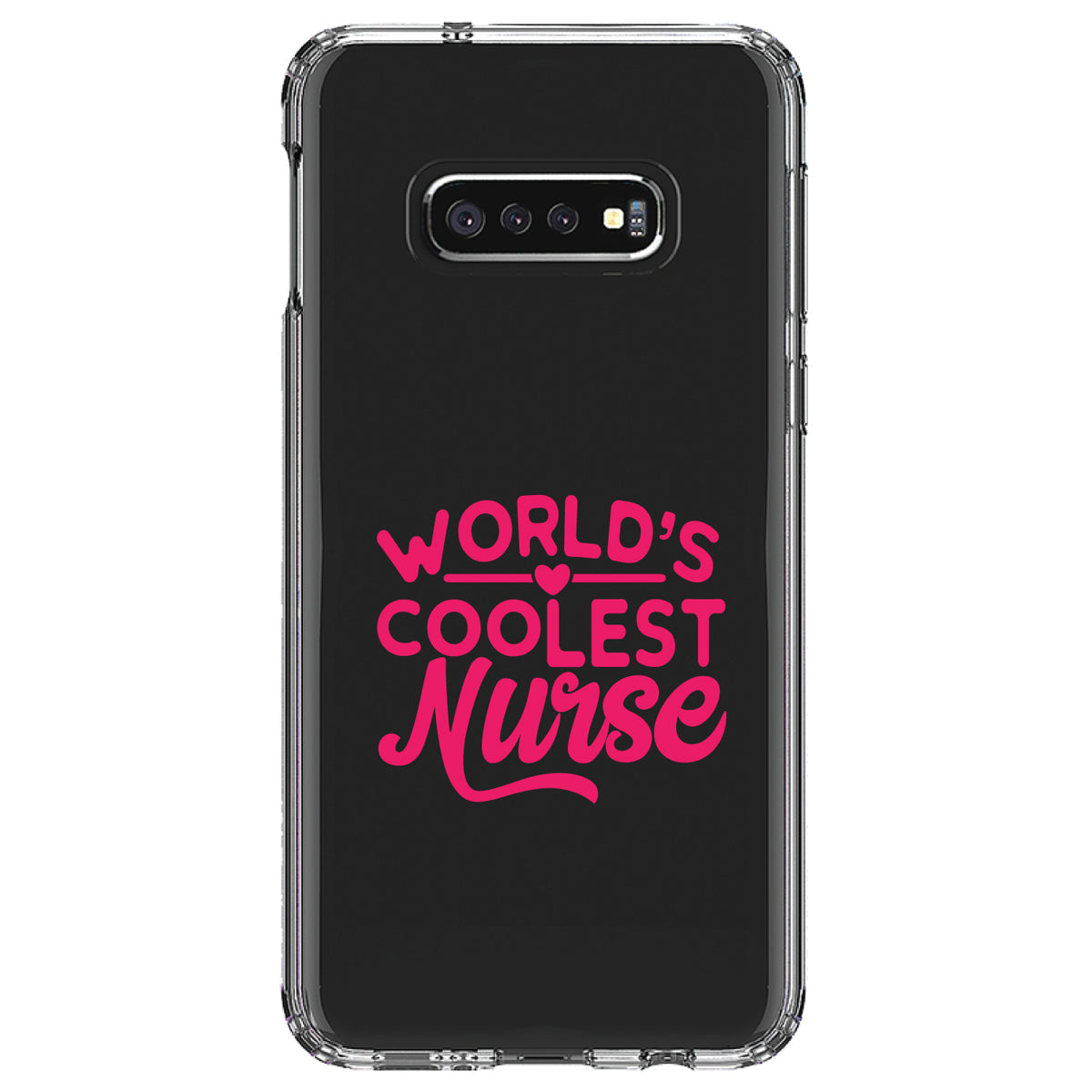 World's Coolest Nurse, Hot Pink Clear Shockproof iPhone Case, view 18