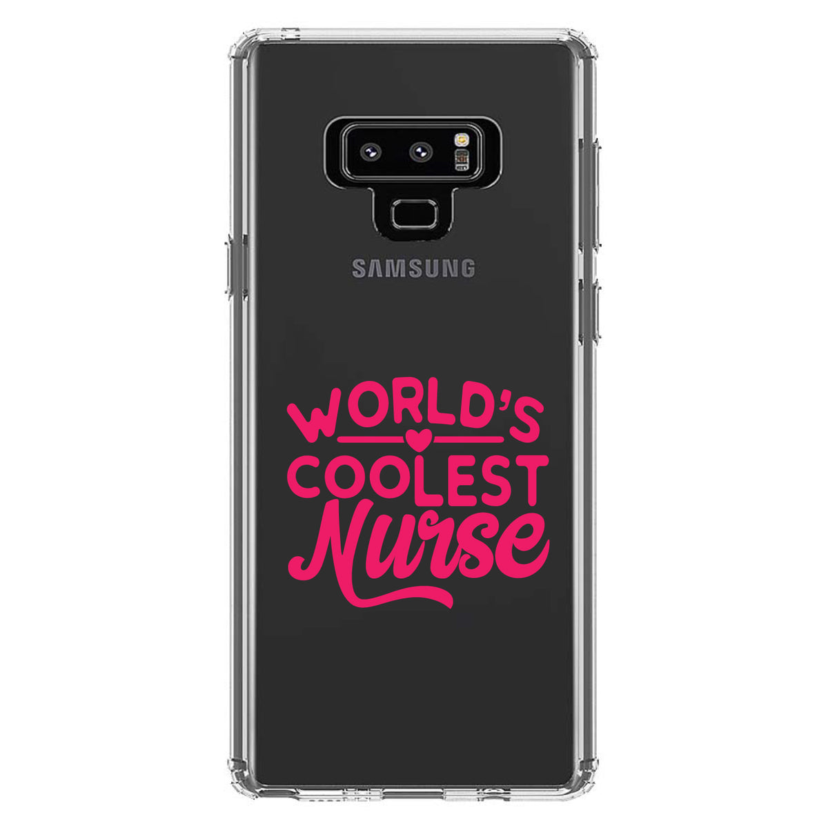 World's Coolest Nurse, Hot Pink Clear Shockproof iPhone Case, view 11