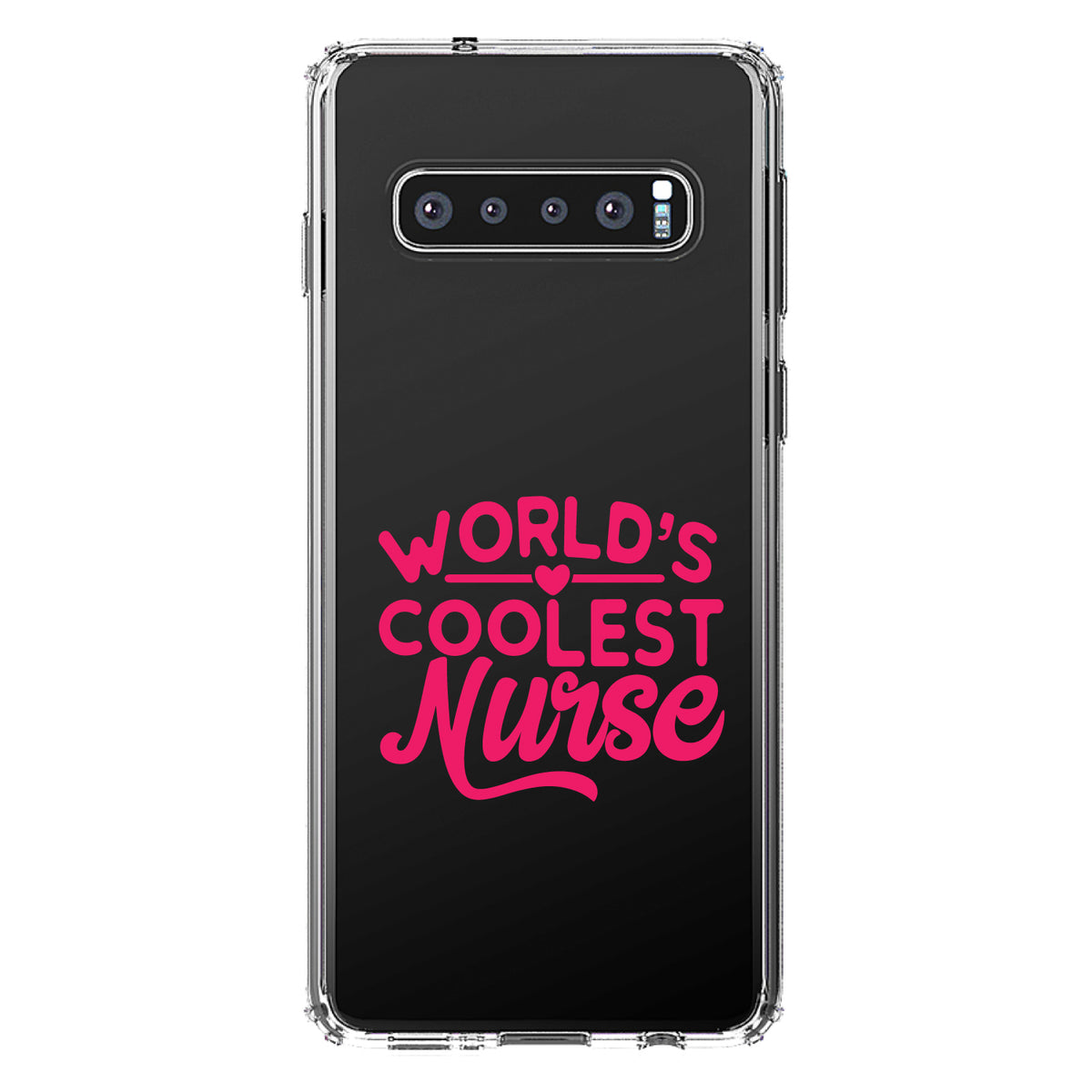 World's Coolest Nurse, Hot Pink Clear Shockproof iPhone Case, view 17